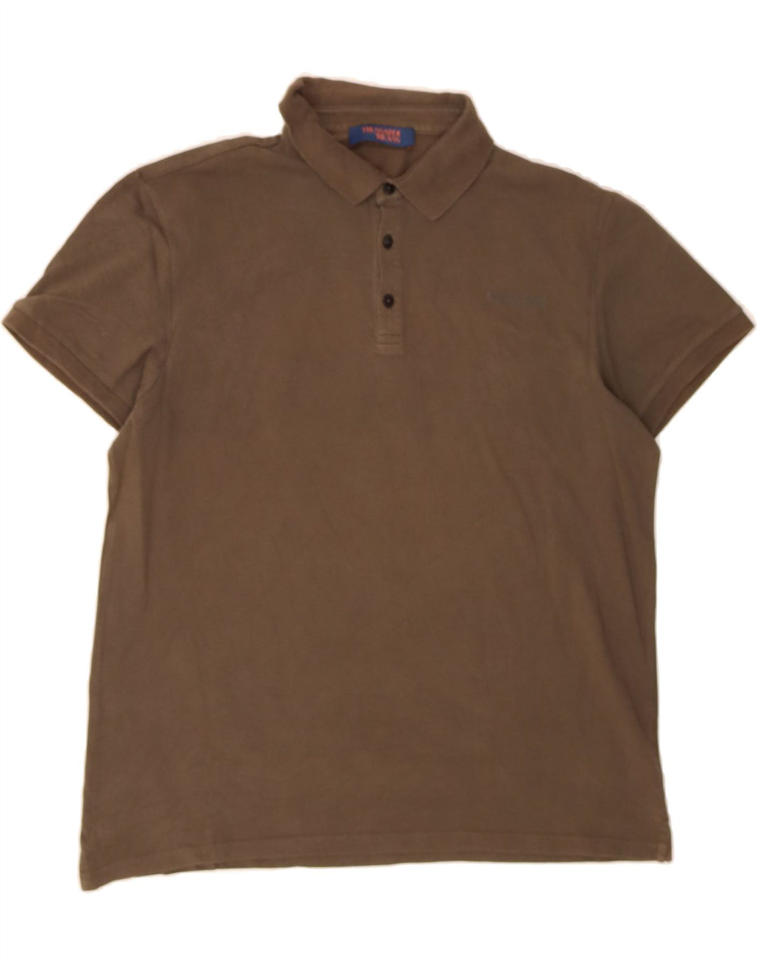 TRUSSARDI Mens Polo Shirt XL Brown Cotton Vintage Trussardi and Second-Hand Trussardi from Messina Hembry 