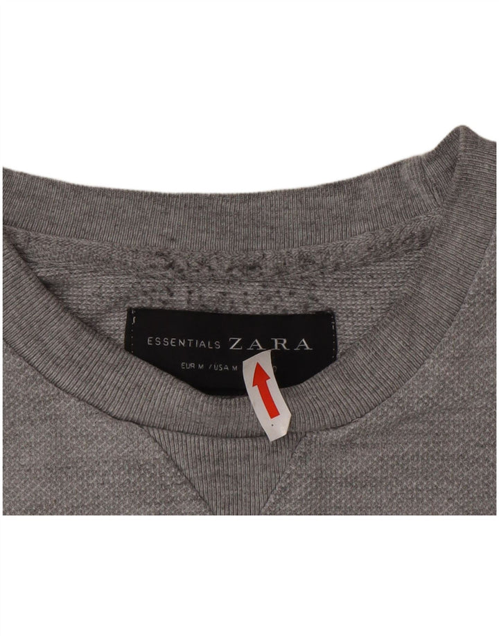 Ανδρικό φούτερ Zara Jumper Μεσαίο γκρι βαμβακερό