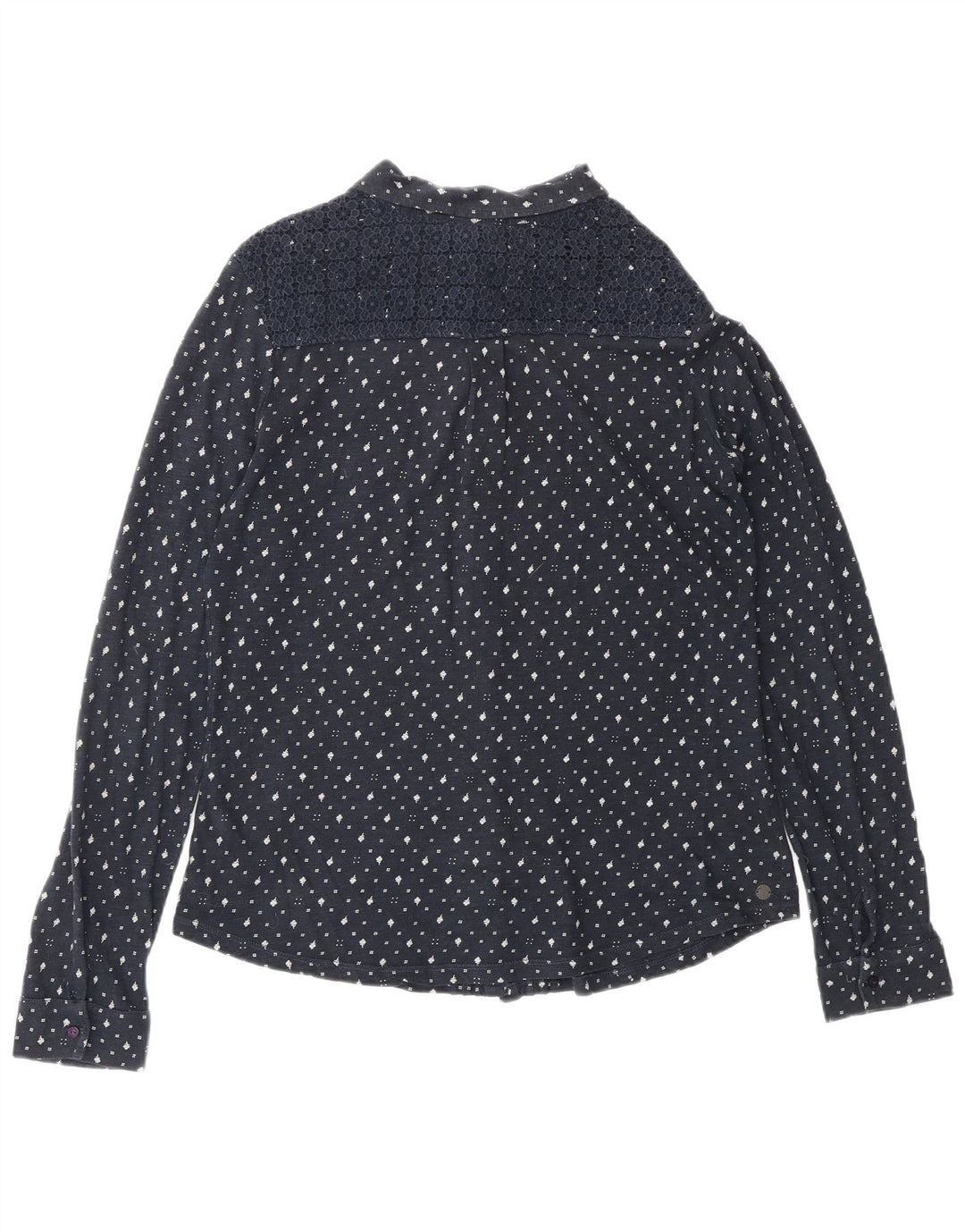 FAT FACE Γυναικείο πουκάμισο Μπλούζα UK 12 Medium Navy Blue Floral Βαμβακερό