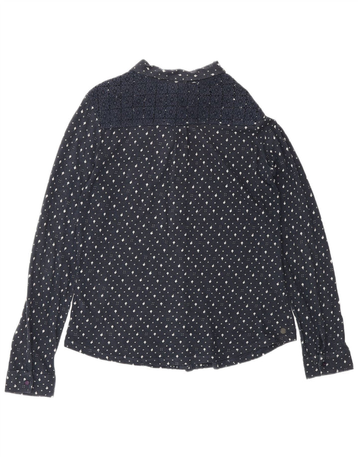 FAT FACE Γυναικείο πουκάμισο Μπλούζα UK 12 Medium Navy Blue Floral Βαμβακερό