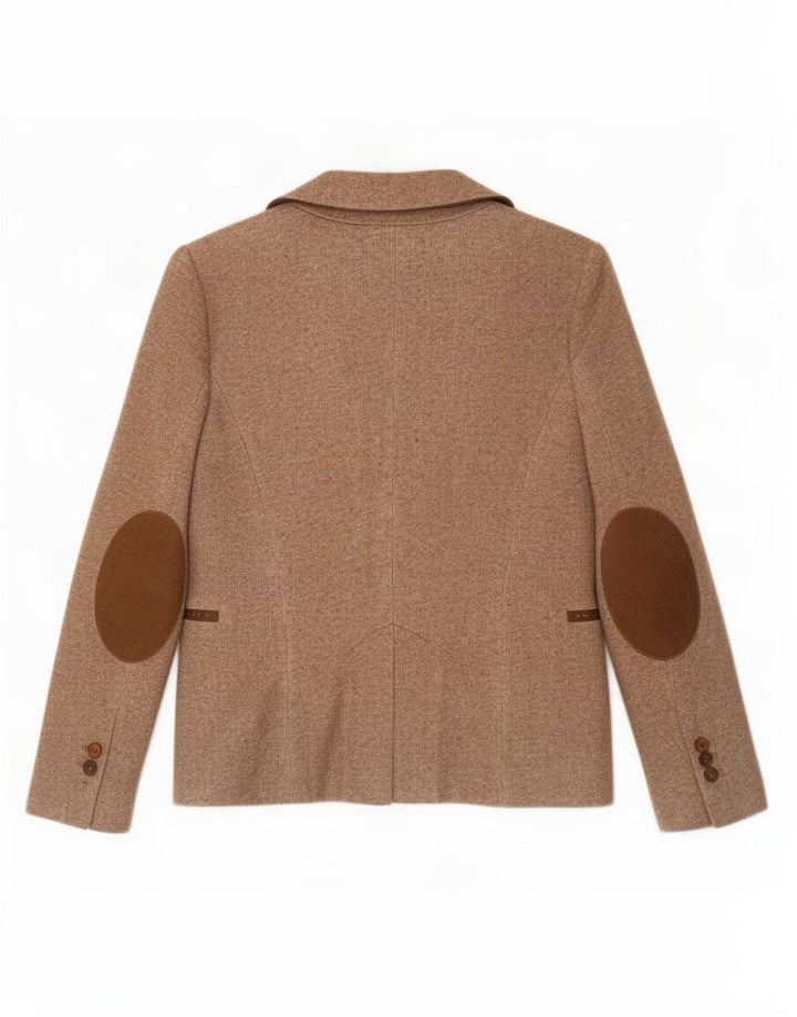 Zara γυναικείο σακάκι 1 κουμπιού blazer UK 10 Small Brown Flecked Acetate