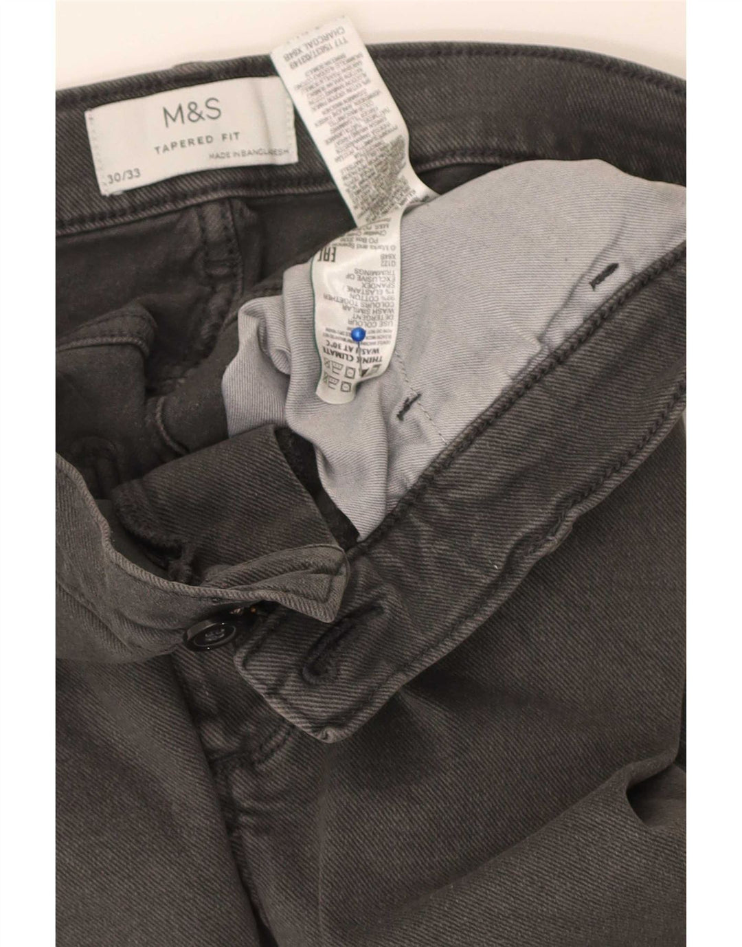 Marks & Spencer Ανδρικό τζιν κωνικό W30 L33 Γκρι βαμβακερό