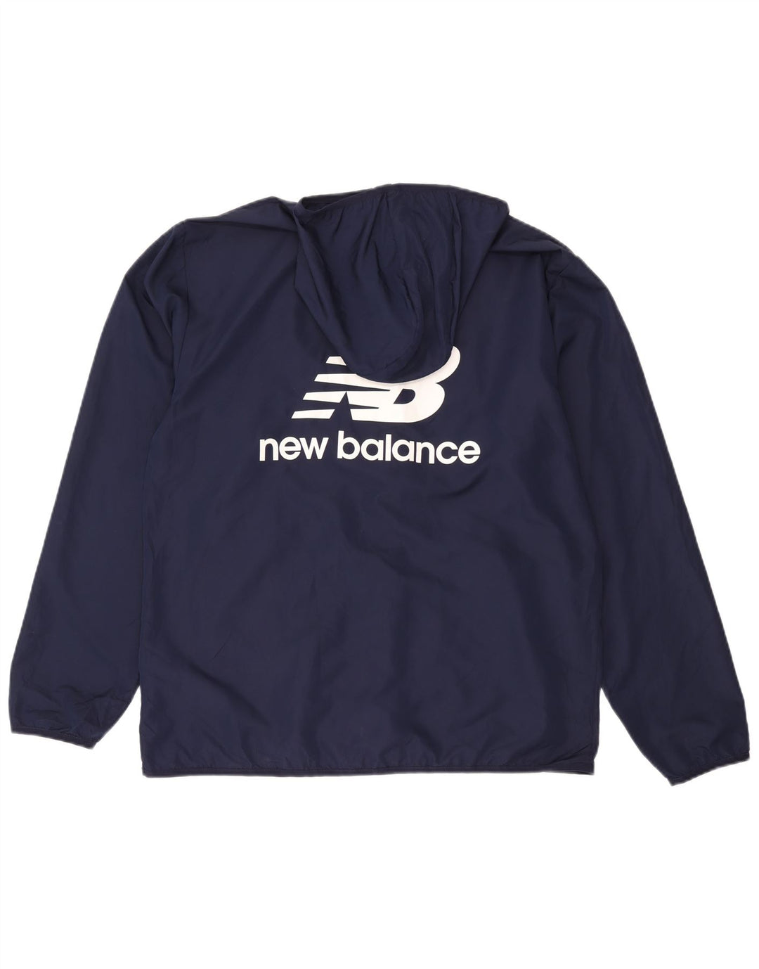 New Balance Ανδρικό μπουφάν βροχής με κουκούλα γραφικό, μεγάλο μπλε ναυτικό πολυεστέρα