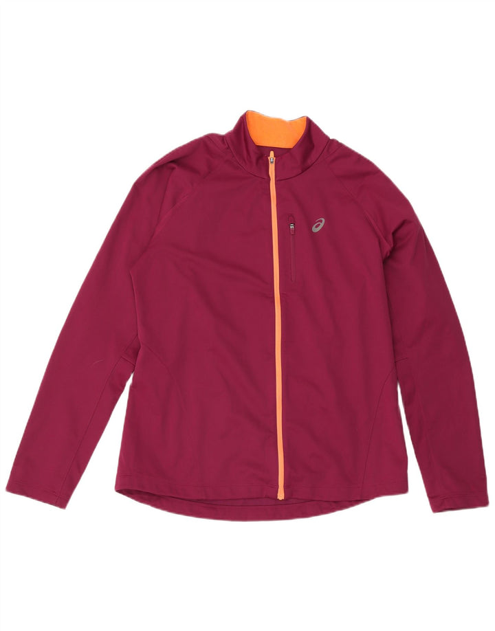 Γυναικεία αθλητική φόρμα Asics Top Jacket UK 16 Large Burgundy Polyester
