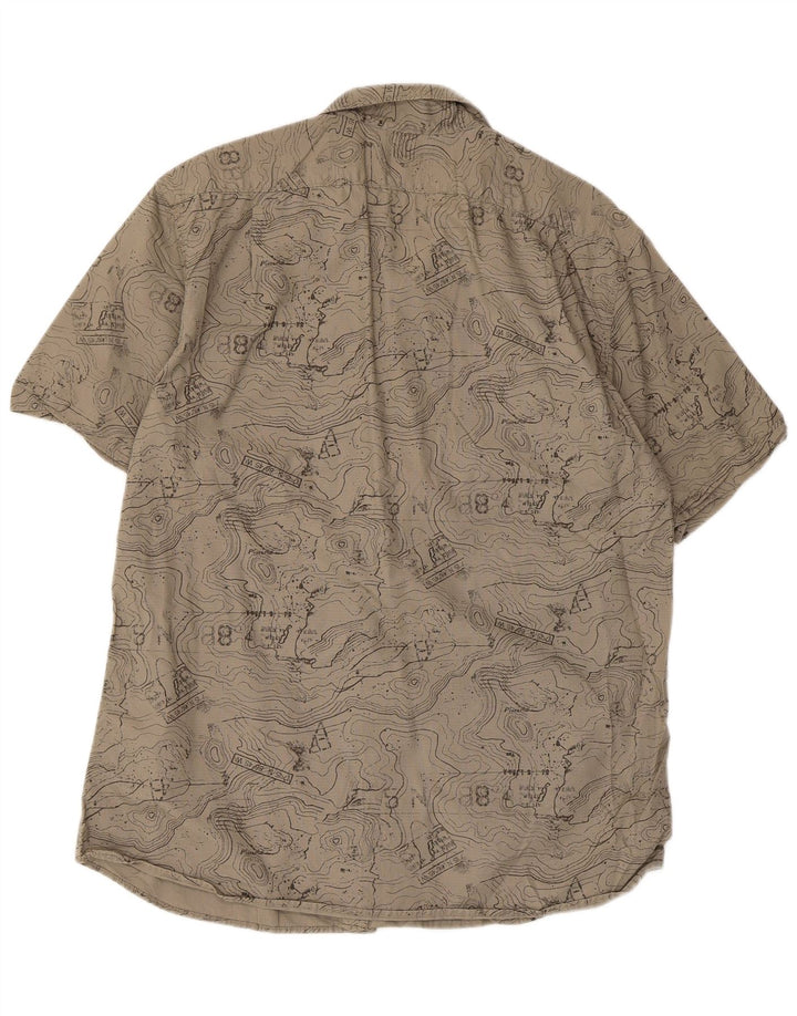 Eddie Bauer Ανδρικό πουκάμισο αφηρημένο με μοτίβο Classic Fit μεγάλο μπεζ βαμβακερό