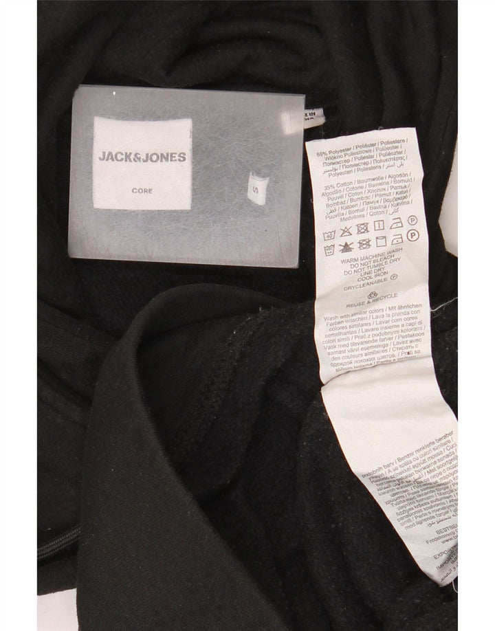 Jack & Jones Ανδρικά γραφικά μπλουζάκια με κουκούλα, μικρός μαύρος πολυεστέρας