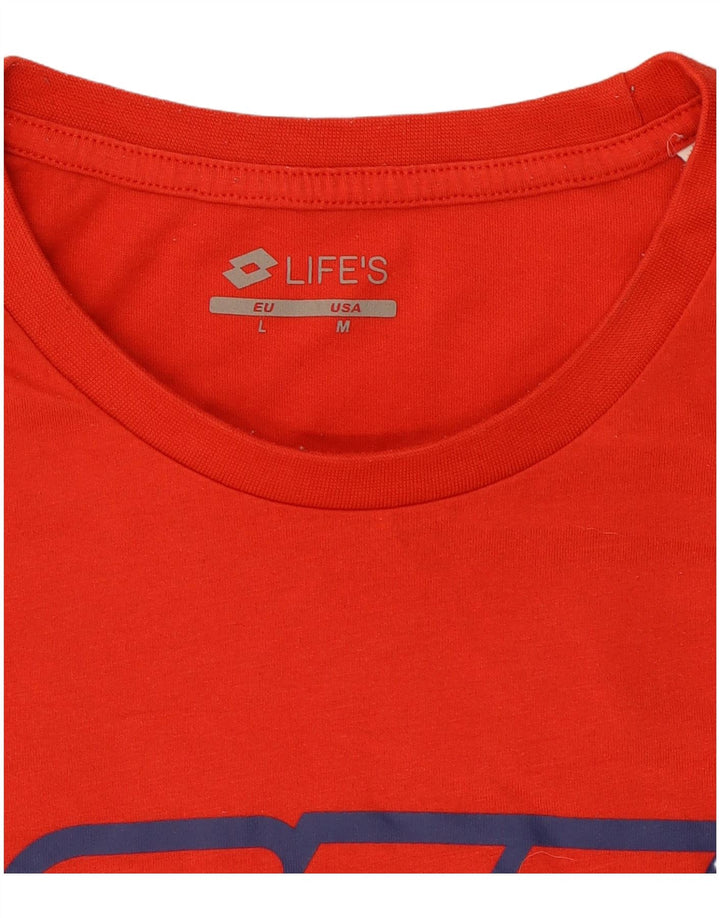 Ανδρικό γραφικό μπλουζάκι Lotto Top Medium Red