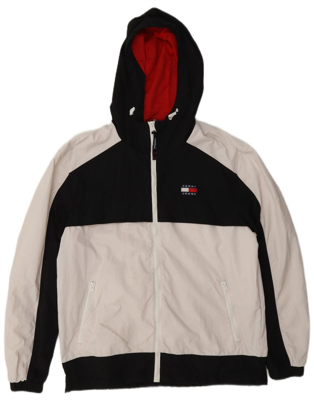 Ανδρικό μπουφάν Tommy Hilfiger Windbreaker UK 38 Medium White Colourblock
