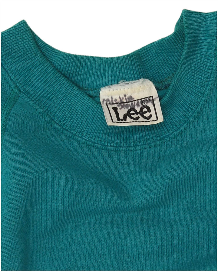 Πουλόβερ Lee Womens Crew Neck Jumper UK 14 Medium Blue Cotton