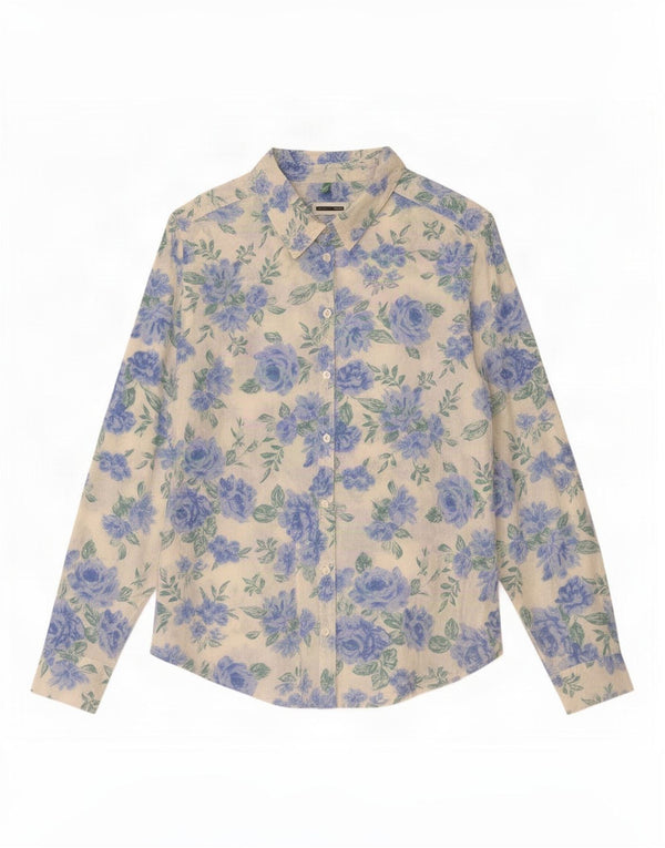 Γυναικείο πουκάμισο Benetton UK 14 Medium White Floral