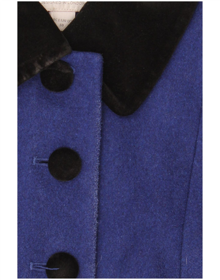 Γυναικείο παλτό Monsoon UK 10 Small Blue Colourblock