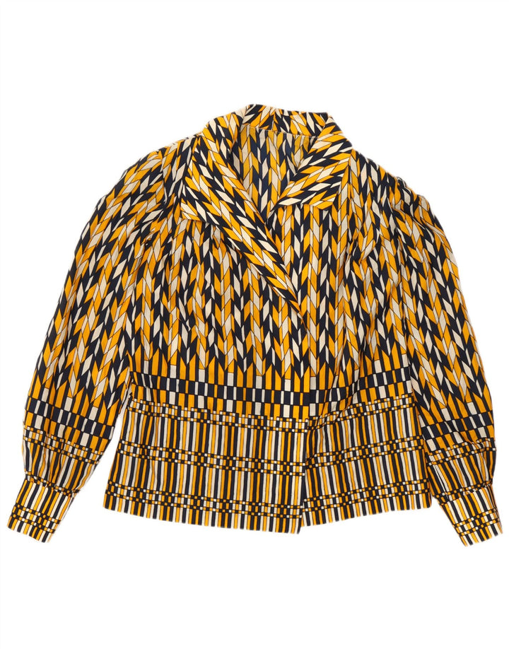 Vintage γυναικείο σακάκι UK 8 Small Yellow Geometric