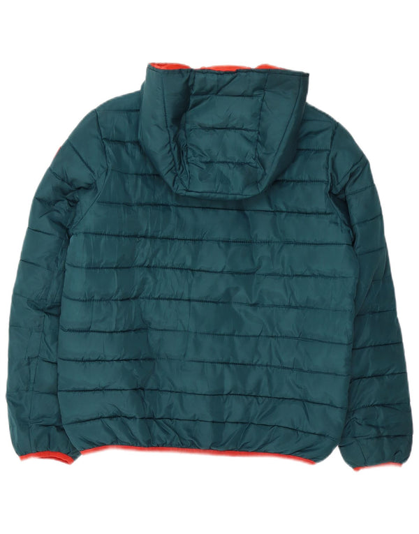 Champion Boys Hooded Jacket 11-12 Years Large Green Polyester