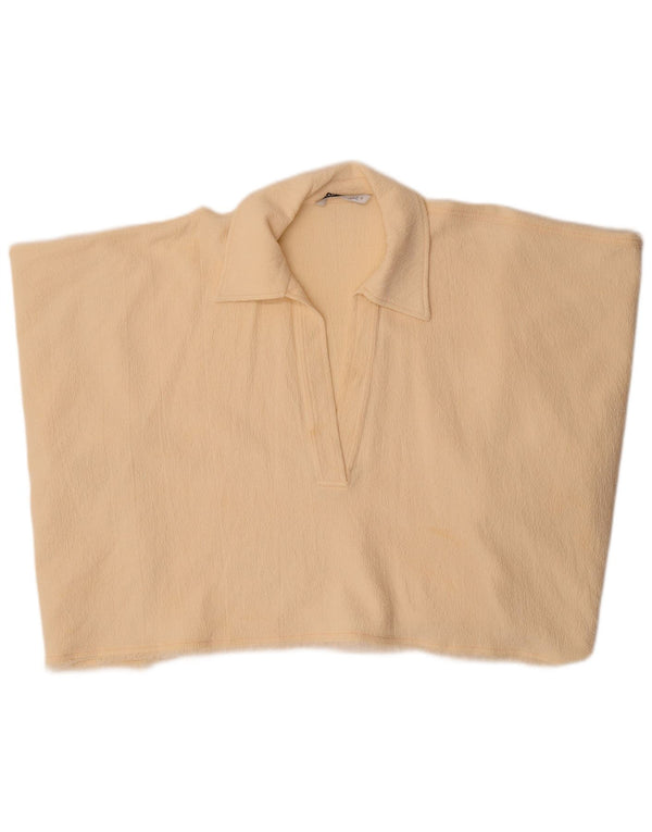 Zara Γυναικείο Poncho Crop Top UK 14 Medium Beige