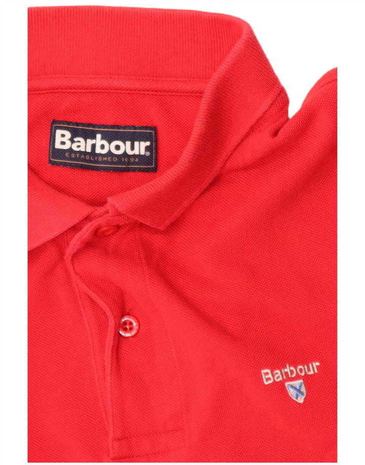 Ανδρικό πουκάμισο πόλο Barbour μεγάλο κόκκινο βαμβακερό