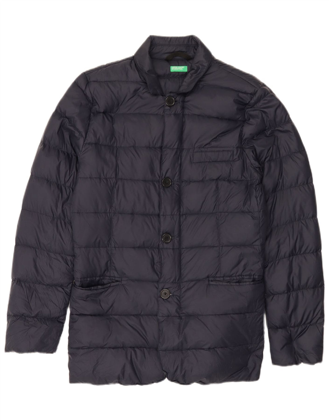 Ανδρικό μπουφάν Benetton με επένδυση IT 44 XS Navy Blue Polyamide