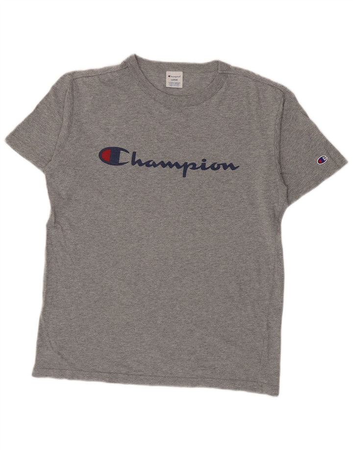 Ανδρικό T-Shirt Champion Graphic Top Large Grey Flecked