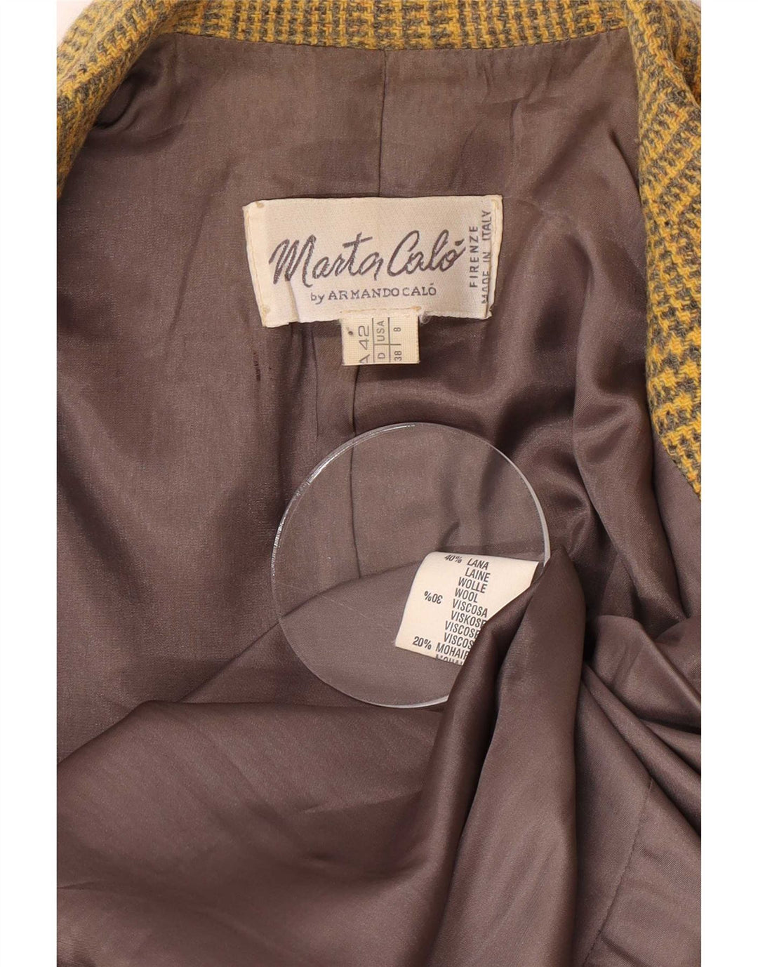 Γυναικείο σετ φούστας 2 τεμαχίων Armando Calo EU 38 Medium W28 Yellow Houndstooth