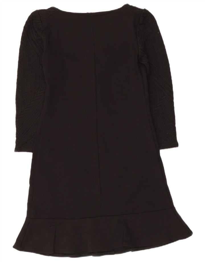 Naf Naf Γυναικείο φόρεμα 3/4 μανίκι Βασικό UK 8 Μικρό μαύρο βισκόζη
