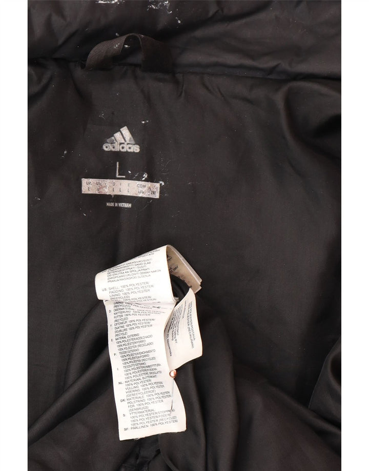 Ανδρικό μπουφάν ADIDAS με επένδυση UK 40 μεγάλο μαύρο πολυεστέρα