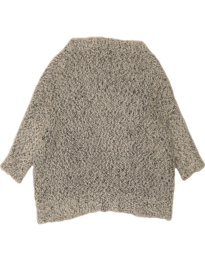 ZARA Womens Open Cardigan Sweater UK 14 Medium Grey Flecked Vintage Zara and Second-Hand Zara from Messina Hembry 