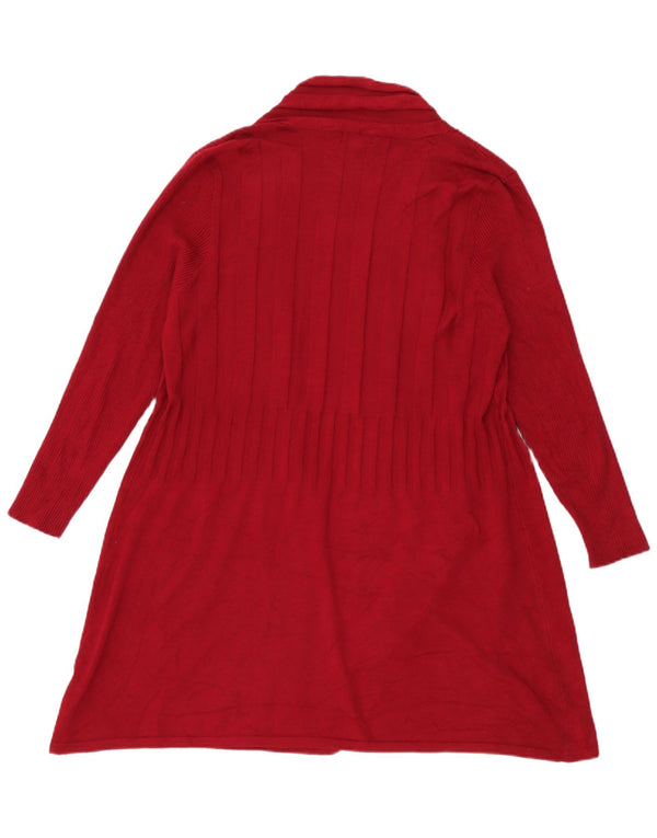 Marks & Spencer Γυναικείο πουλόβερ Longline Cardigan UK 10 Small Red
