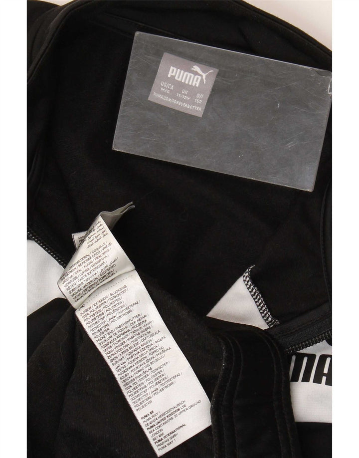 Puma Boys αθλητική φόρμα Top Jacket 11-12 Years Black Colourblock Polyester