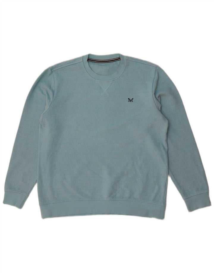 Ανδρικό φούτερ Crew Clothing Jumper από μεσαίο μπλε βαμβακερό