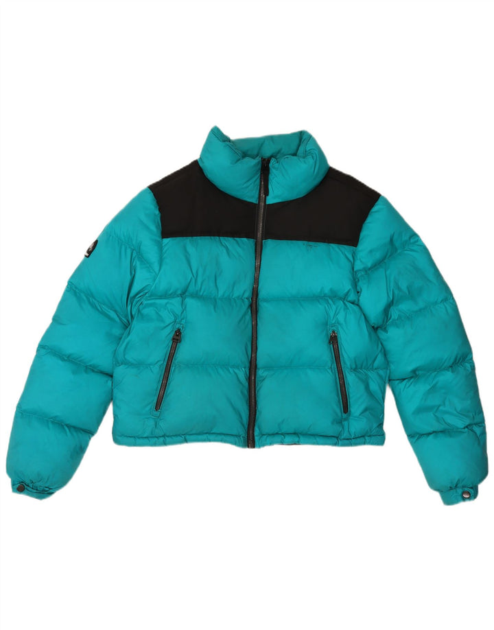 Superdry γυναικείο μπουφάν με επένδυση UK 12 μεσαίου τυρκουάζ χρώματος πολυεστέρας