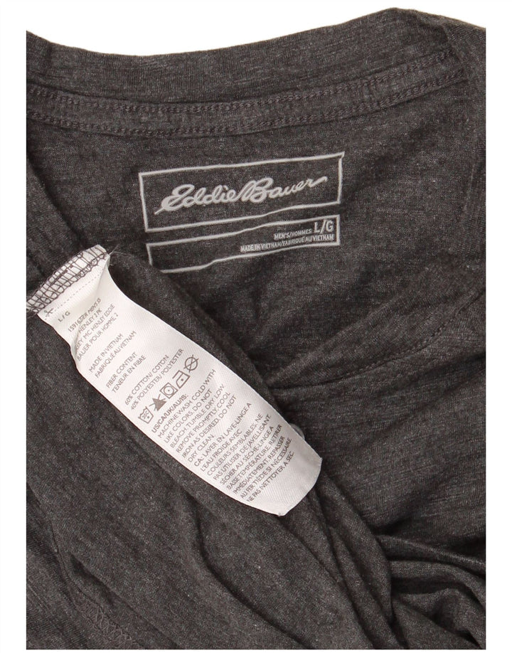 EDDIE BAUER Ανδρικό T-Shirt Top μεγάλο γκρι βαμβακερό