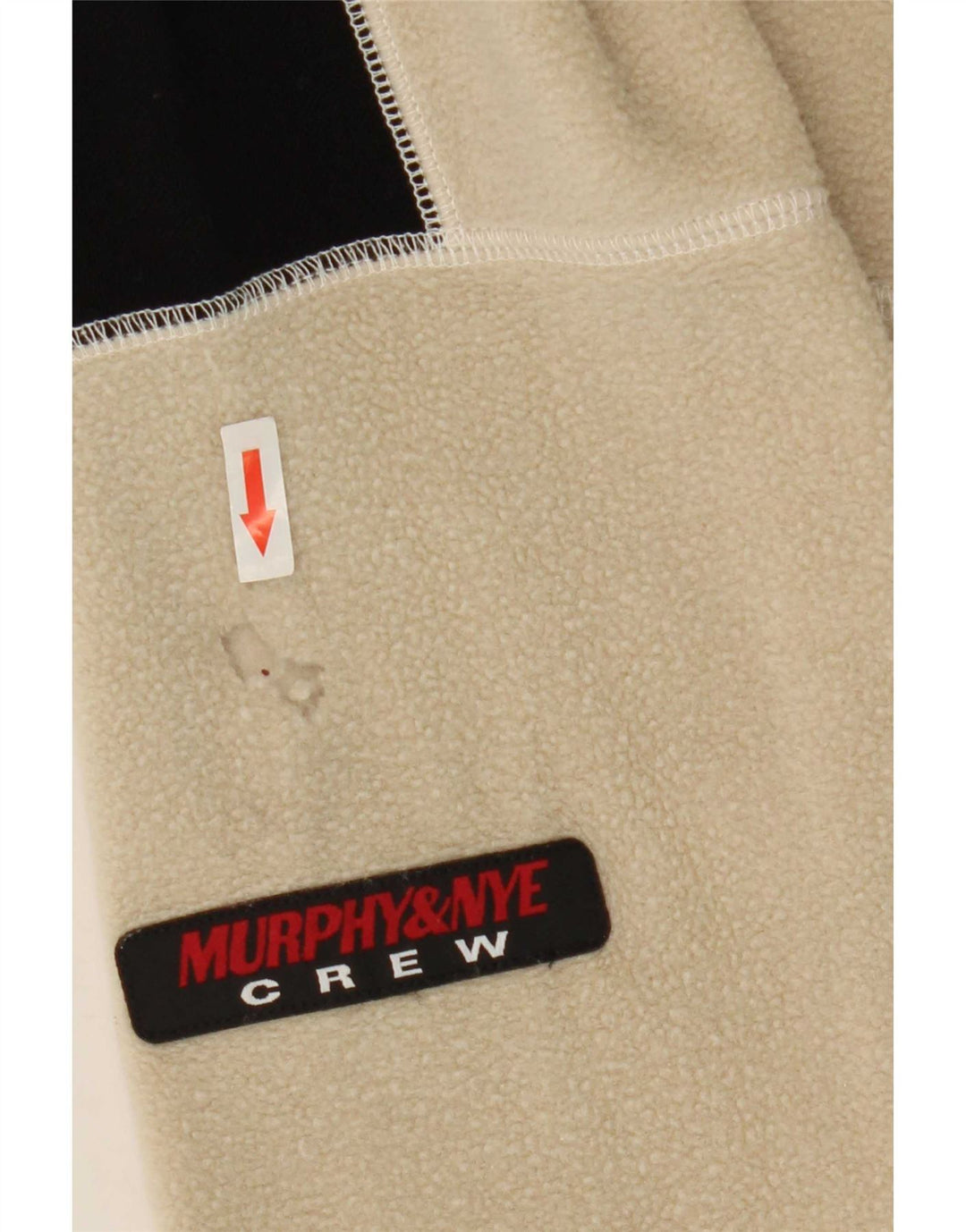 Murphy & Nye Ανδρικό φερμουάρ με λαιμόκοψη Fleece Jumper Μεγάλο μπεζ έγχρωμο πολυεστέρας