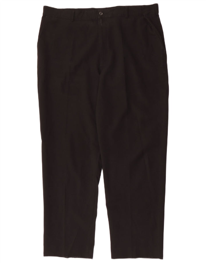 Ανδρικό κωνικό παντελόνι Chino FARAH W42 L31 Μαύρο πολυεστέρα