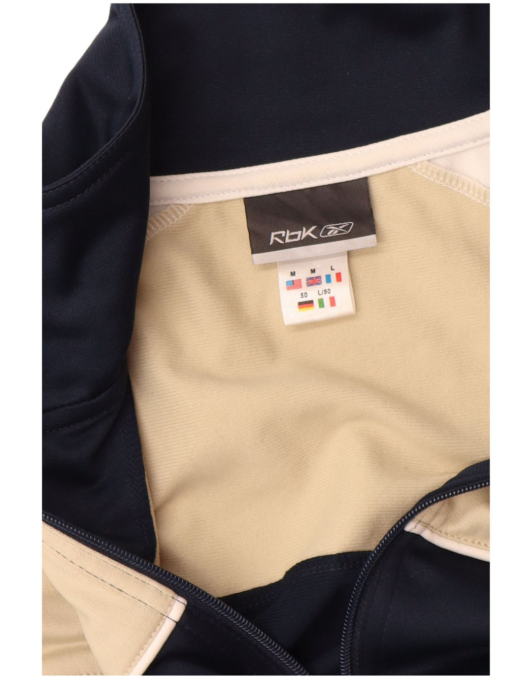 Ανδρική αθλητική φόρμα REEBOK Top Jacket Medium Navy Blue Colorblock Polyester