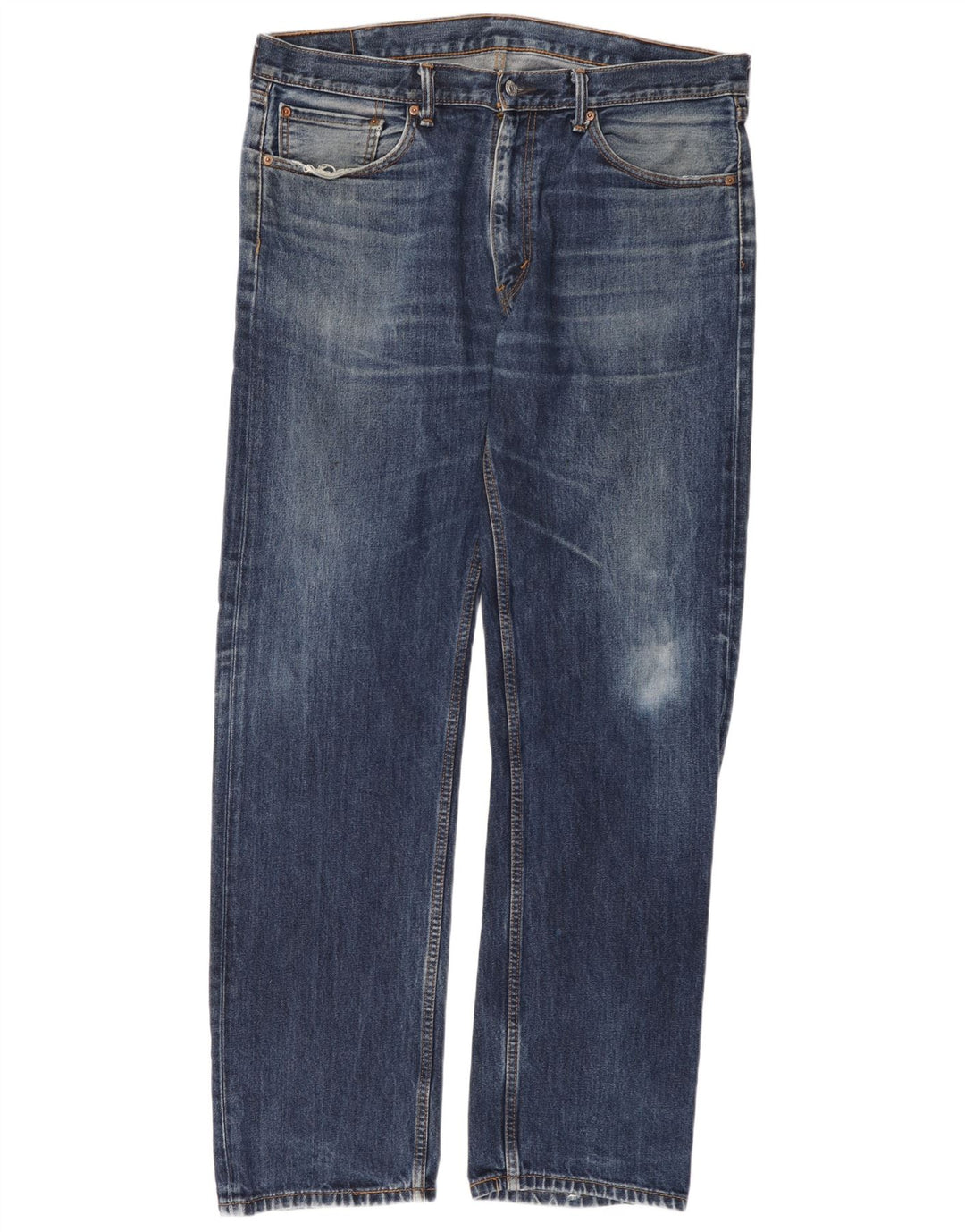Levi's Mens 505 Straight Jeans W38 L34 Μπλε Βαμβακερό