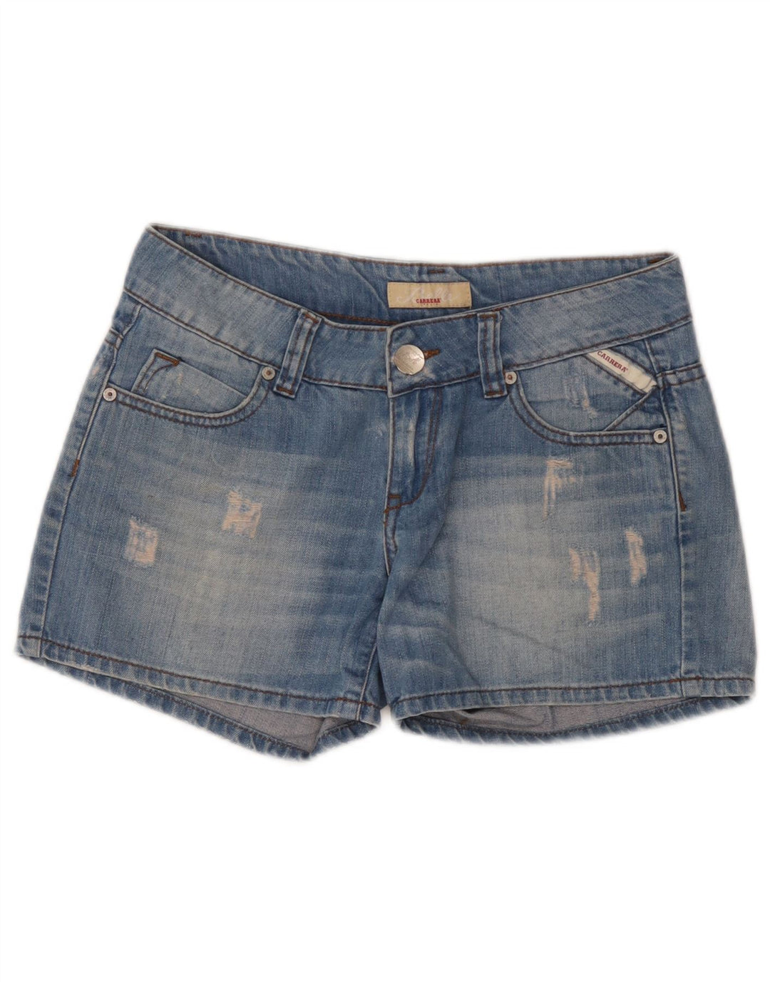 Γυναικείο τζιν σορτς Carrera Distressed W30 Medium Blue