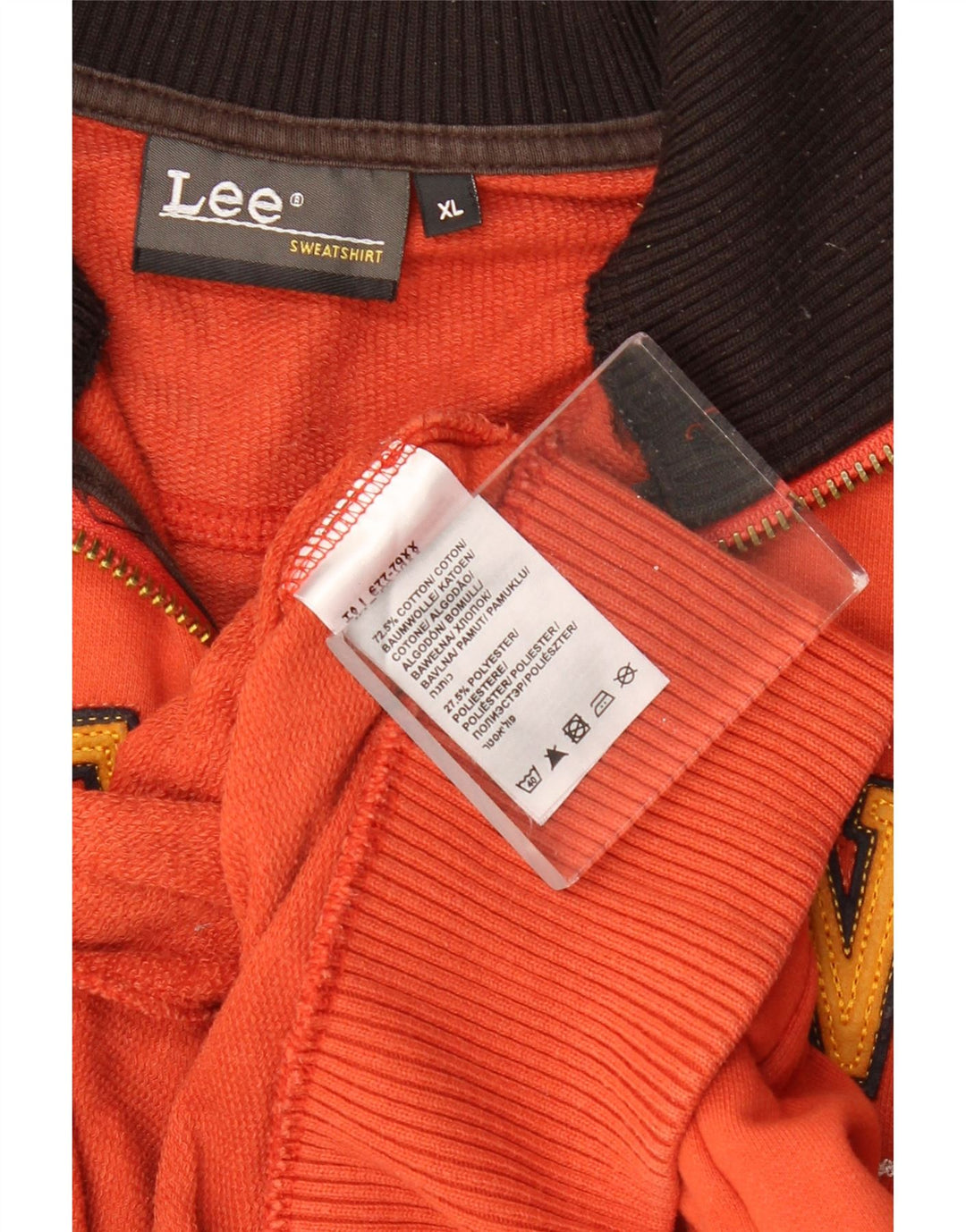 Γυναικεία αθλητική φόρμα γραφικών LEE Top Jacket UK 18 XL Orange Cotton