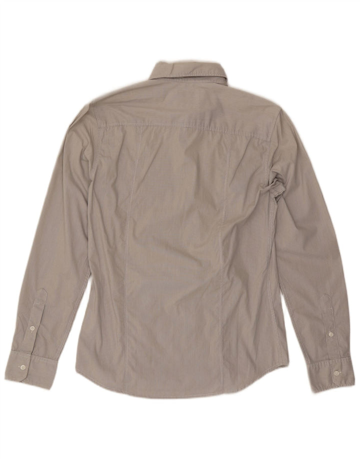 Ανδρικό πουκάμισο Guess Βαμβακερό με μεσαίο γκρι ρίγες