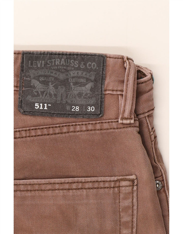 Levi's Mens 511 Slim Jeans W28 L30 Καφέ Βαμβακερό