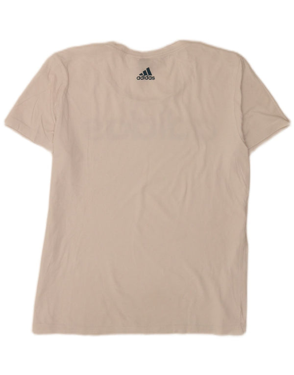 Γυναικείο κανονικό γραφικό μπλουζάκι Adidas Top UK 12 Medium White