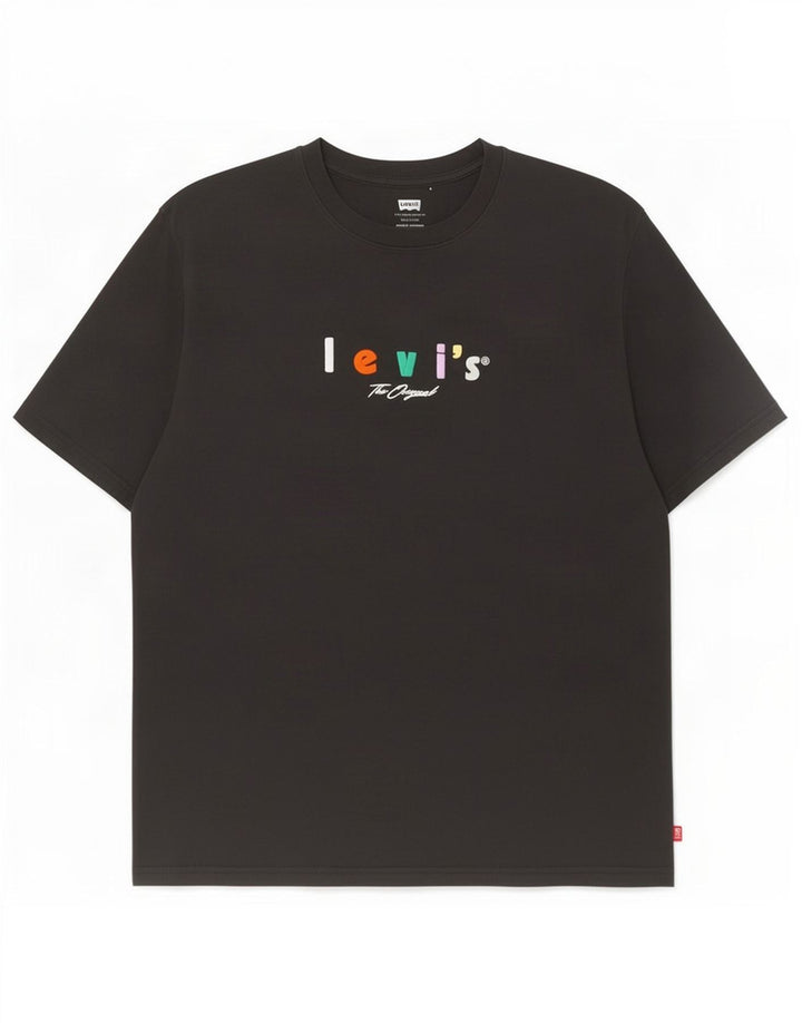 Ανδρικό γραφικό T-Shirt Levi's Top Μεσαίο μαύρο βαμβακερό