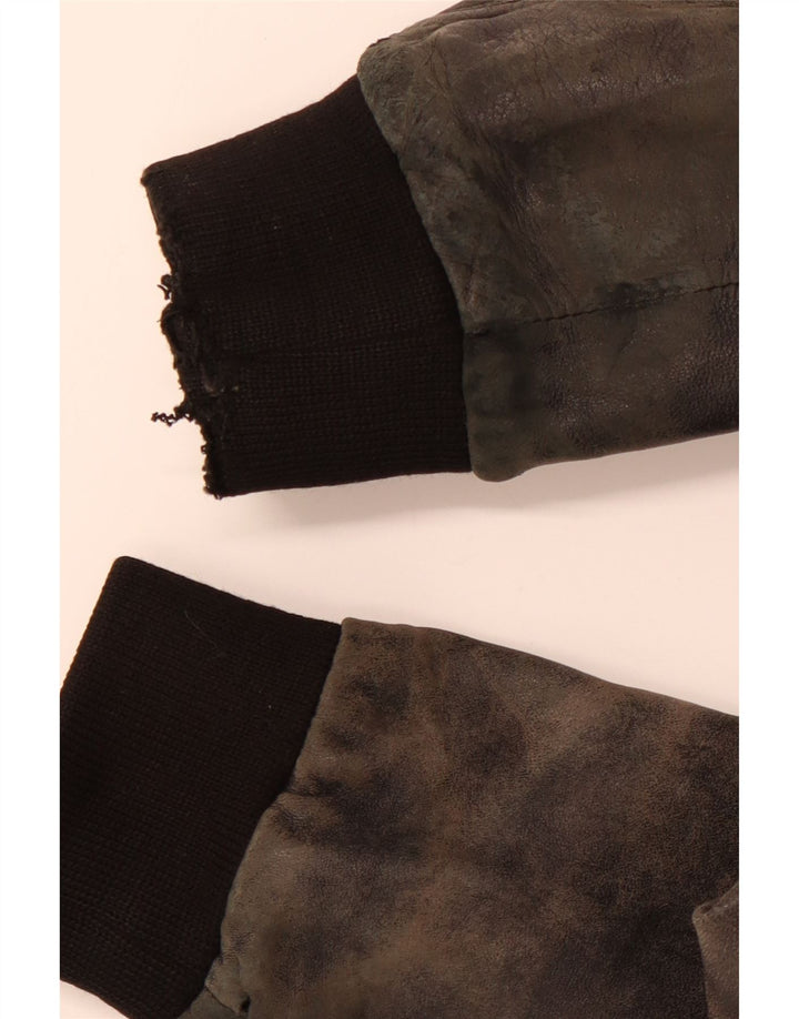 VINTAGE Ανδρικό Δερμάτινο Μπουφάν UK 38 Μεσαίο Μαύρο