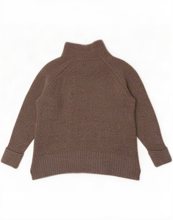 Massimo Dutti γυναικείο πουλόβερ με λαιμό χελώνα UK 18 XL καφέ μαλλί