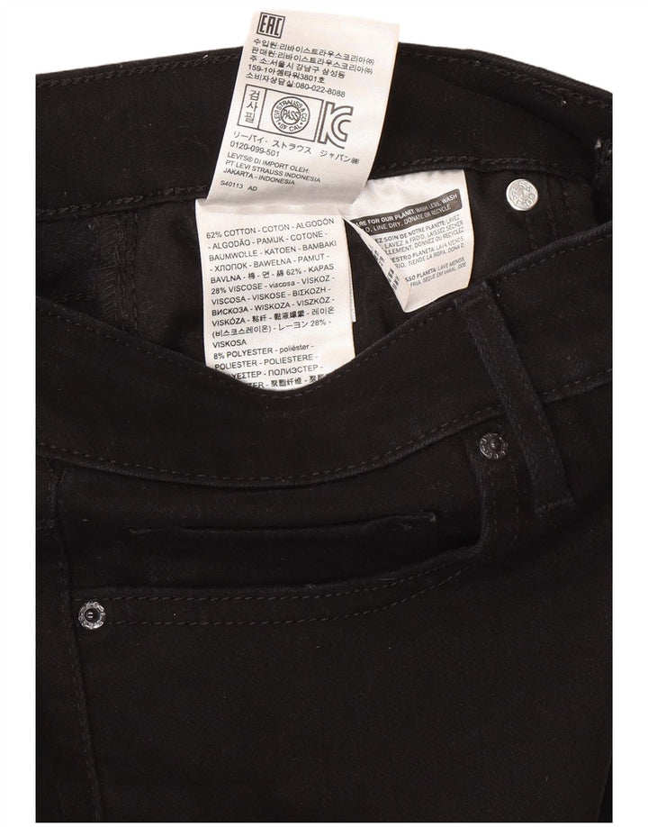 Levi's Womens 712 Slim Jeans W28 L30 Μαύρο βαμβακερό