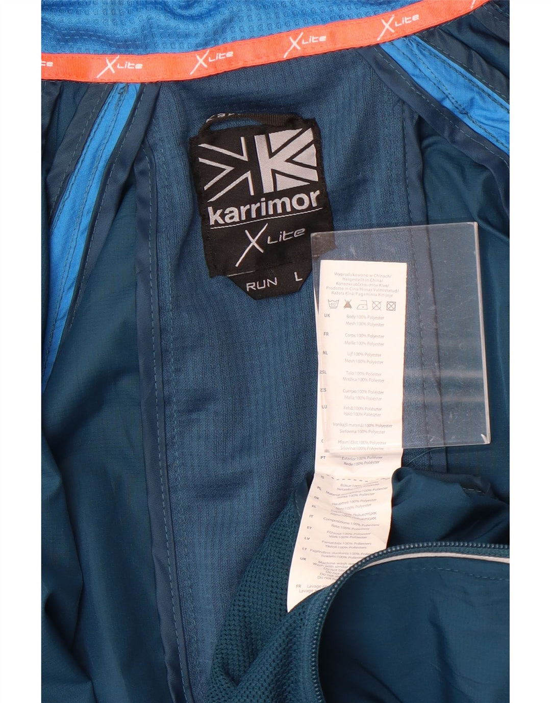 Ανδρική φόρμα Karrimor Top Jacket UK 40 Large Blue Colorblock Polyester