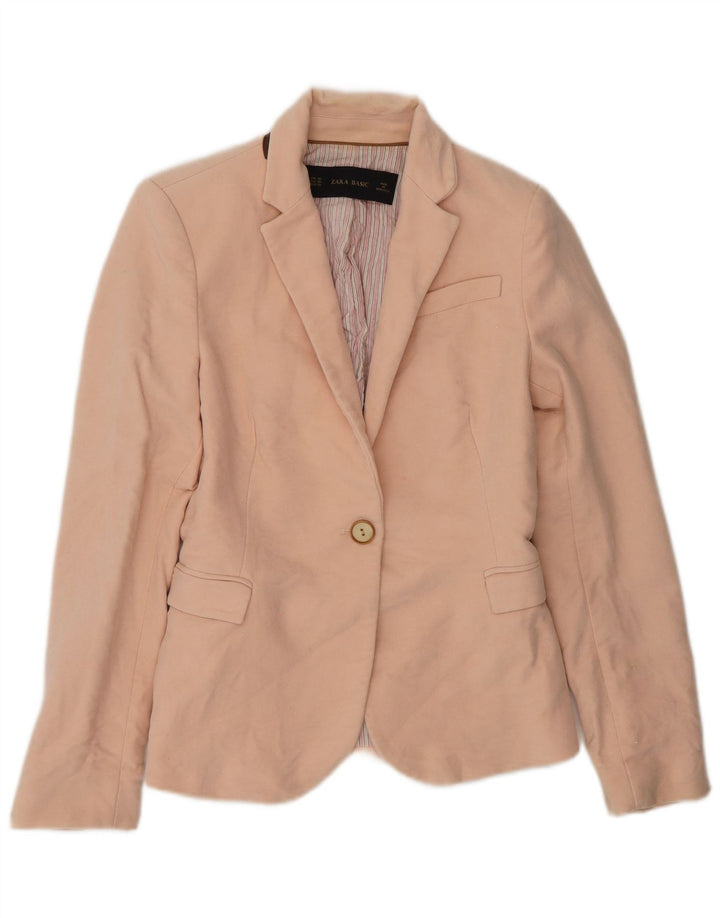 Zara Γυναικείο Μπουφάν Blazer UK 6 XS Pink με 1 κουμπί