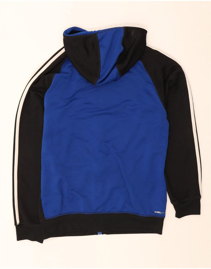 Ανδρικό πουλόβερ Adidas Climalite με φερμουάρ με κουκούλα μεσαίου μαύρου πολυεστέρα