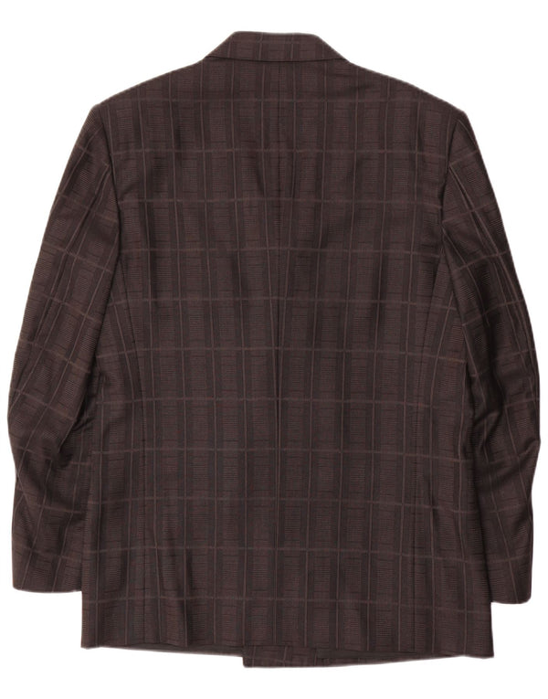 POLICARPO Ανδρικό σακάκι με κανονική εφαρμογή IT 48 Μεσαίο μαύρο τσεκ