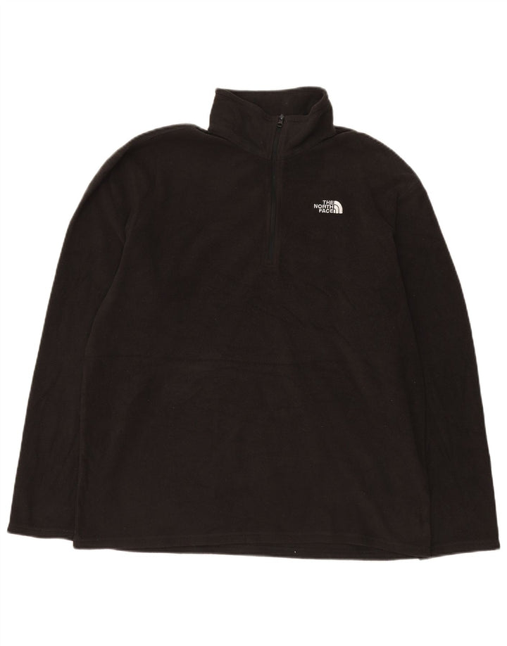 THE NORTH FACE Ανδρικό φερμουάρ Fleece Jumper Μεγάλο Μαύρο Πολυεστέρα