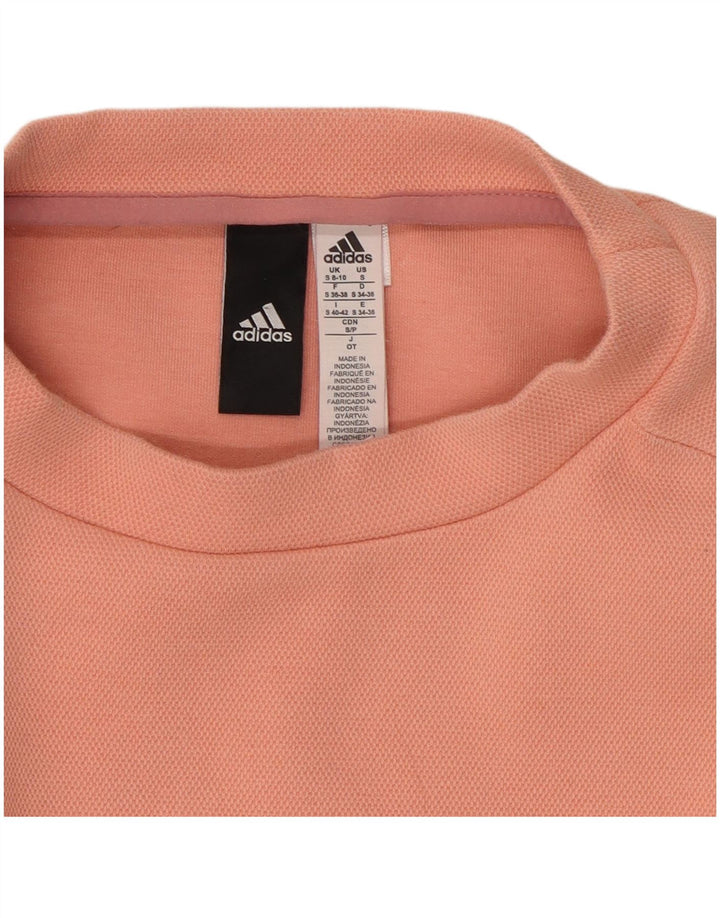 ADIDAS Γυναικεία φούτερ υπερμεγέθη Jumper UK 8/10 Μικρό ροζ βαμβακερό
