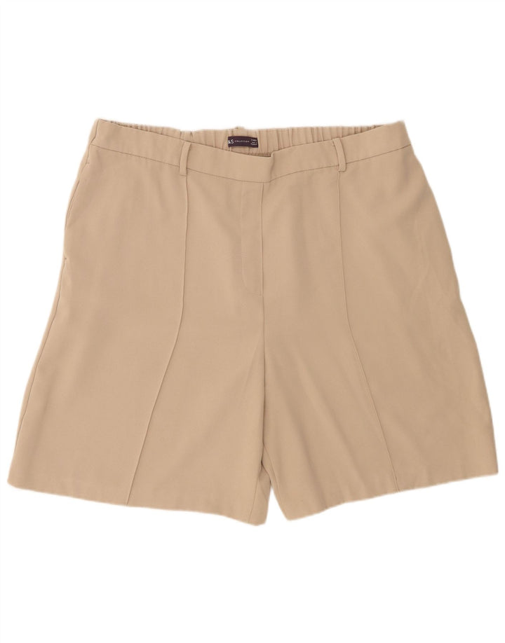 Marks & Spencer Γυναικείο σορτς Chino UK 20 2XL W42 Μπεζ πολυεστέρας